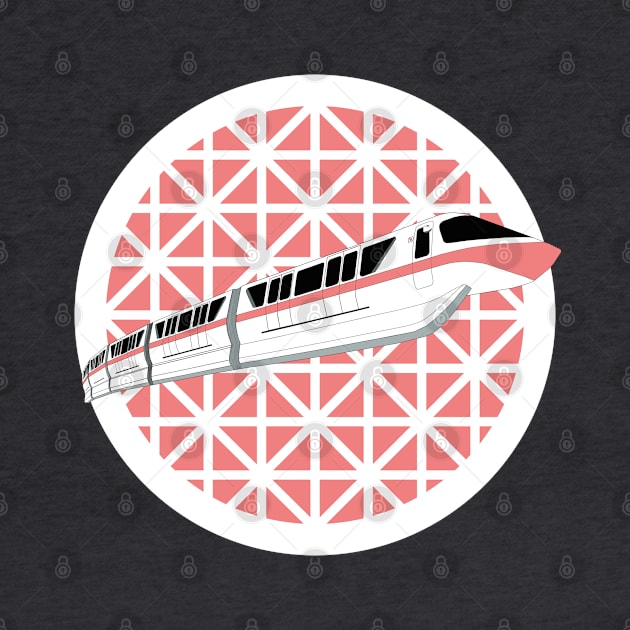 Coral Spaceship Earth Monorail by FandomTrading